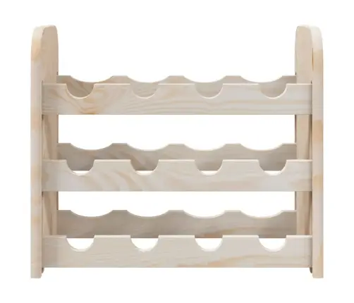 Vīna Pudeļu Plaukts, 43X25X37 Cm, Priedes Masīvkoks Vidaxl