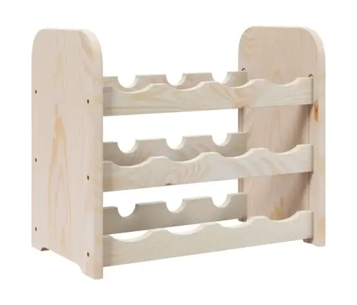 Vīna Pudeļu Plaukts, 43X25X37 Cm, Priedes Masīvkoks Vidaxl