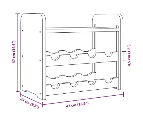 Veiniriiul Pealispinnaga, 43 X 25 X 37 cm Männipuit