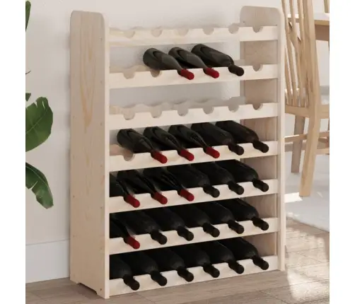 Vīna Pudeļu Plaukts, 67,5X25X87 Cm, Priedes Masīvkoks Vidaxl