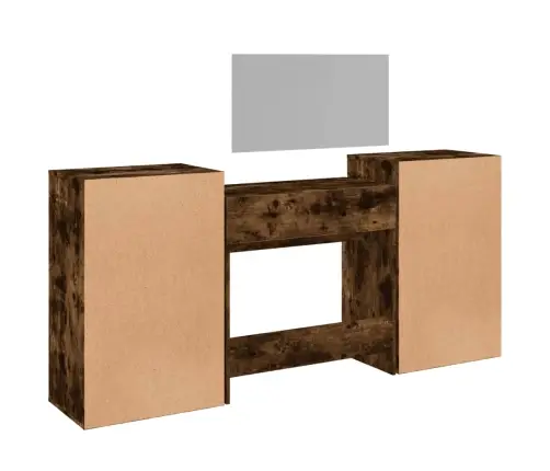 4-Daļīgs Tualetes Galdiņa Komplekts, Ozola Krāsa Vidaxl