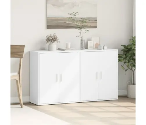 Kumodes 2 Gab., Baltas, 60X31X70 Cm, Inženierijas Koks Vidaxl
