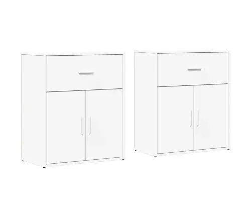 Kumodes 2 Gab., Baltas, 60X31X70 Cm, Inženierijas Koks Vidaxl