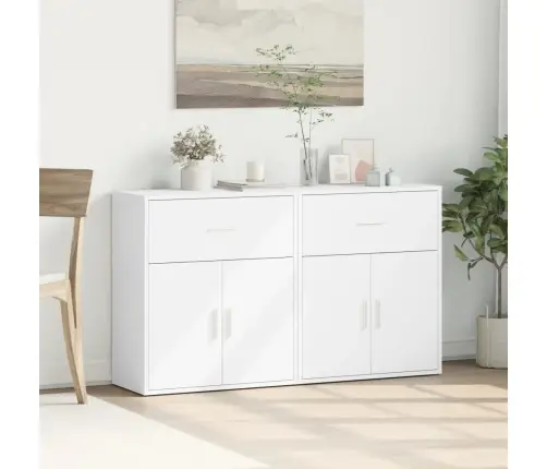 Kumodes 2 Gab., Baltas, 60X31X70 Cm, Inženierijas Koks Vidaxl