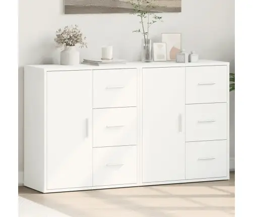 Kumodes 2 Gab., Baltas, 60X31X70 Cm, Inženierijas Koks Vidaxl