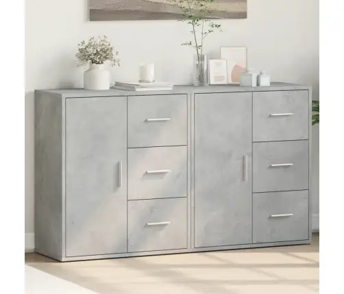 Kumodes 2 Gab., Betona Pelēkas, 60X31X70 Cm, Inženierijas Koks Vidaxl