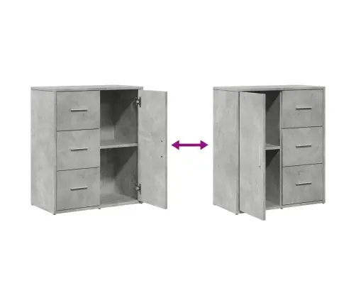 Kumodes 2 Gab., Pelēka Ozola, 60X31X70 Cm, Inženierijas Koks Vidaxl