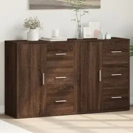 Puhvetkapid 2 Tk, Pruun Tamm, 60 X 31 X 70 cm Tehispuit