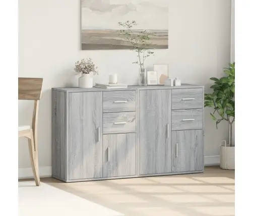 Kumodes 2 Gab., Pelēka Ozola, 60X31X70 Cm, Inženierijas Koks Vidaxl