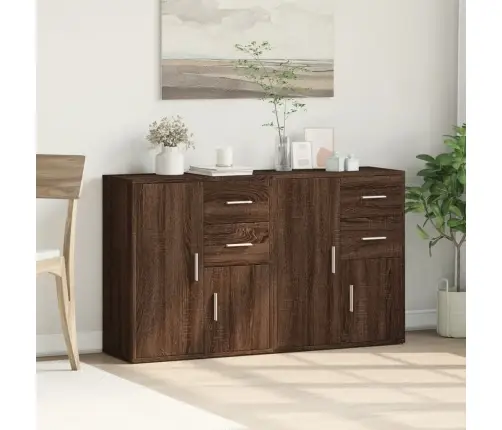 Kumodes 2 Gab., Brūna Ozola, 60X31X70 Cm, Inženierijas Koks Vidaxl