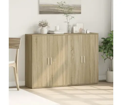 Kumodes, 2 Gab., Ozolkoka Krāsā, 60X31X84 Cm, Inženierijas Koks Vidaxl