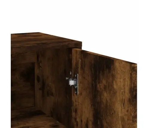 Puhvetkapid 2 Tk, Suitsutatud Tamm, 60 X 31 X 84 cm Tehispuit