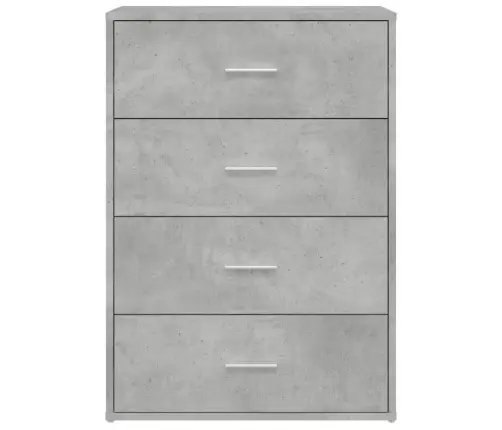 Kumodes, 2 Gab., Betona Pelēkas, 60X31X84 Cm, Inženierijas Koks Vidaxl