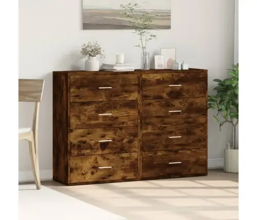 Kumodes, 2 Gab., Ozolkoka Krāsā, 60X31X84 Cm, Inženierijas Koks Vidaxl Kumodes, 2 Gab., Ozolkoka Krāsā, 60X31X84 Cm, Inženierijas Koks Vidaxl