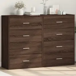 Puhvetkapid 2 Tk, Pruun Tamm, 60 X 31 X 84 cm Tehispuit