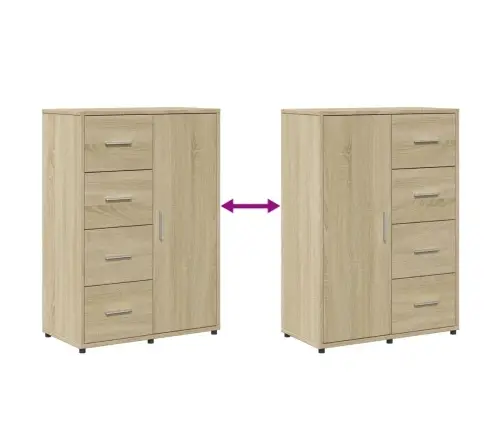 Puhvetkapid 2 Tk, Sonoma Tamm, 60 X 31 X 84 cm Tehispuit