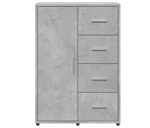 Kumodes, 2 Gab., Betona Pelēkas, 60X31X84 Cm, Inženierijas Koks Vidaxl