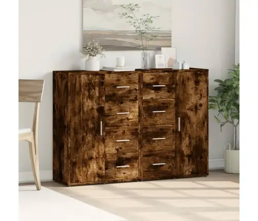 Kumodes, 2 Gab., Ozolkoka Krāsā, 60X31X84 Cm, Inženierijas Koks Vidaxl