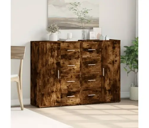 Kumodes, 2 Gab., Ozolkoka Krāsā, 60X31X84 Cm, Inženierijas Koks Vidaxl