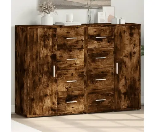 Kumodes, 2 Gab., Ozolkoka Krāsā, 60X31X84 Cm, Inženierijas Koks Vidaxl