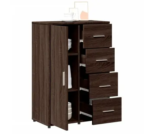 Šoninės Spintelės, 2Vnt., Rudos Ąžuolo, 60X31X84cm Mediena