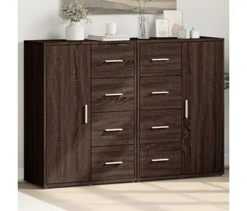 Šoninės Spintelės, 2Vnt., Rudos Ąžuolo, 60X31X84cm Mediena