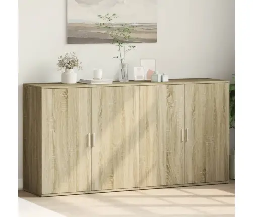 Puhvetkapid 2 Tk, Sonoma Tamm, 79 X 38 X 80 cm Tehispuit