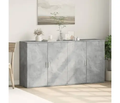 Šoninės Spintelės, 2Vnt., Betono, 79X38X80cm Apdirbta Mediena