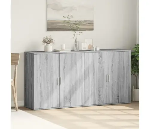 Šoninės Spintelės, 2Vnt., Pilkos Ąžuolo, 79X38X80cm Mediena