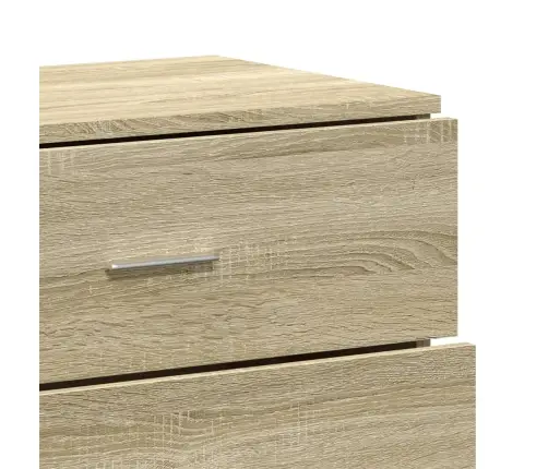 Kumodes, 3 Gab., Ozolkoka Krāsa, Inženierijas Koks Vidaxl