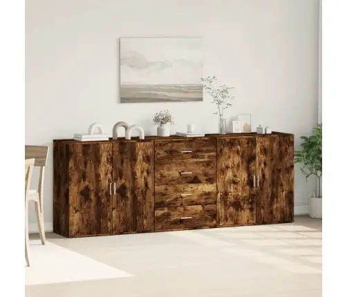 Kumodes, 3 Gab., Ozolkoka Krāsa, Inženierijas Koks Vidaxl