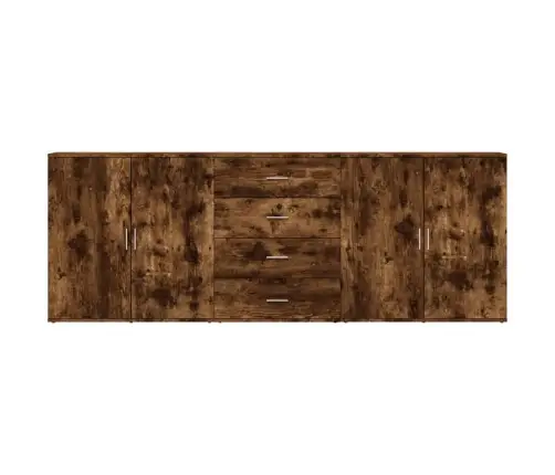 Kumodes, 3 Gab., Ozolkoka Krāsa, Inženierijas Koks Vidaxl