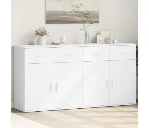 Puhvetkapid 2 Tk, Valge, 79 X 38 X 80 cm Tehispuit