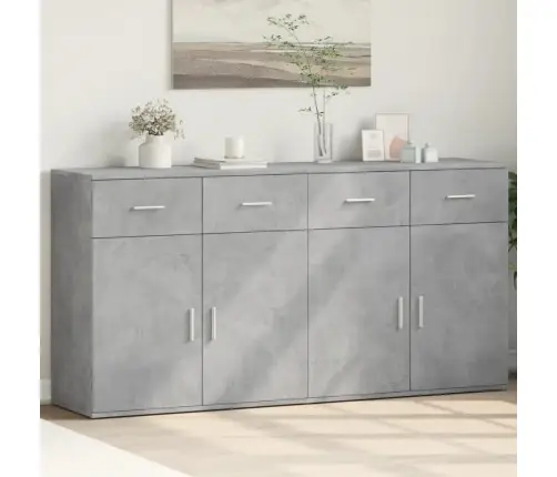 Puhvetkapid 2 Tk, Betoonhall, 79 X 38 X 80 cm Tehispuit