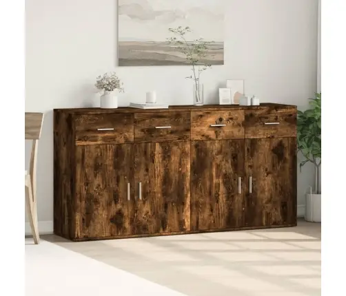 Kumodes, 2 Gab., Ozolkoka Krāsa, 79X38X80 Cm, Inženierijas Koks Vidaxl