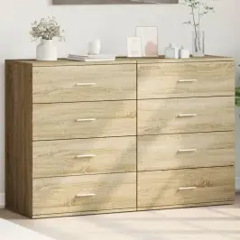 Šoninės Spintelės, 2Vnt., Ąžuolo, 60X39X80cm Apdirbta Mediena