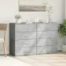 Šoninės Spintelės, 2Vnt., Betono, 60X39X80cm Apdirbta Mediena