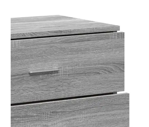 Kumodes, 2 Gab., Pelēka Ozola, 60X39X80 Cm, Inženierijas Koks Vidaxl