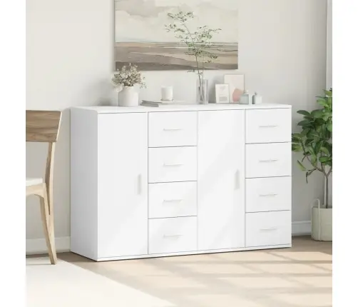 Kumodes, 2 Gab., Baltas,  59X39X80 Cm, Inženierijas Koks Vidaxl