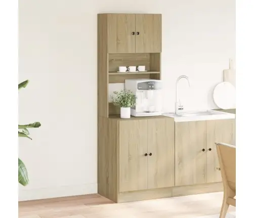 Virtuvės Spintelė, Ąžuolo, 60X50X180cm Apdirbta Mediena