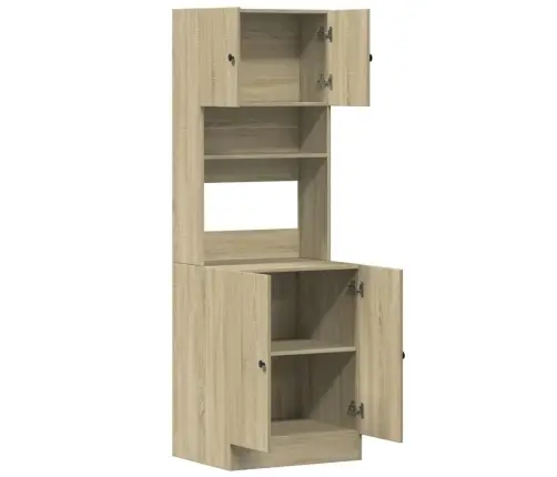 Virtuvės Spintelė, Ąžuolo, 60X50X180cm Apdirbta Mediena