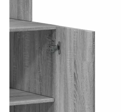 Virtuves Skapītis, Pelēks, 60X50X180 Cm, Inženierijas Koks Vidaxl