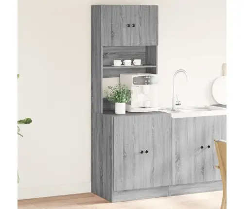 Virtuves Skapītis, Pelēks, 60X50X180 Cm, Inženierijas Koks Vidaxl