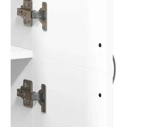 Spintelė Dokumentams, Balta, 60X32X153cm Apdirbta Mediena