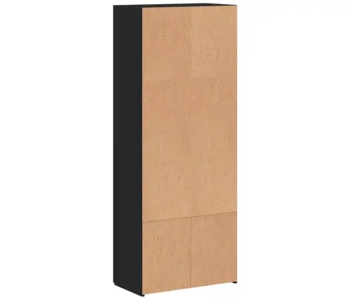 Dokumentu Skapītis, Melns, 60X32X153 Cm, Inženierijas Koks Vidaxl