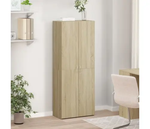 Dokumentu Skapītis, Koka Krāsa, 60X32X153 Cm, Inženierijas Koks Vidaxl