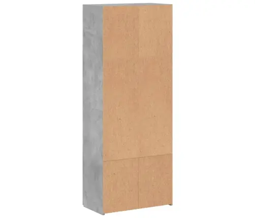 Dokumentu Skapis, Betona Pelēks, 60X32X153 Cm Inženierijas Koks Vidaxl