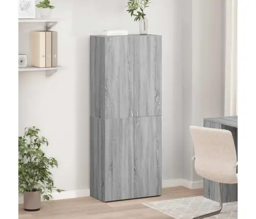 Failu Skapis Pelēks Sonoma 60X32X153 Cm Engineered Wood Vidaxl