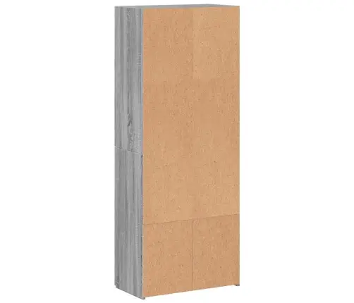 Failu Skapis Pelēks Sonoma 60X32X153 Cm Engineered Wood Vidaxl