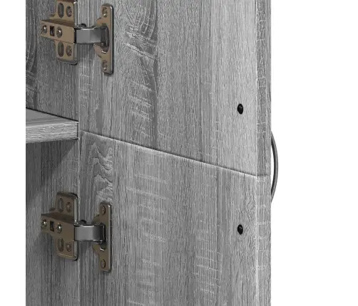 Failu Skapis Pelēks Sonoma 60X32X153 Cm Engineered Wood Vidaxl